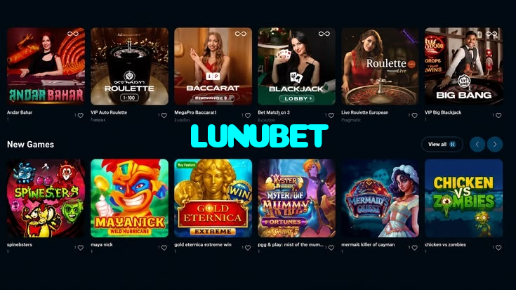 available types of LUNUBET bet including pre-match live express and system bets